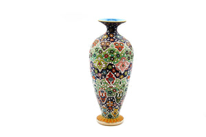 HAND PAINTED CLAY VASE