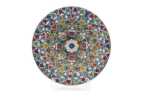 HAND PAINTED CLAY PLATE 35cm