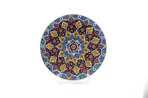 HAND PAINTED CLAY PLATE 35cm