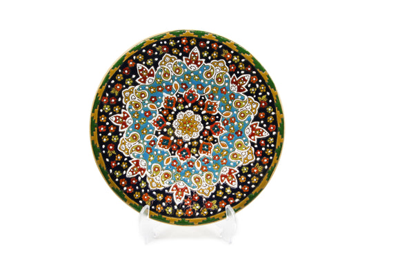 HAND PAINTED CLAY PLATE 30cm
