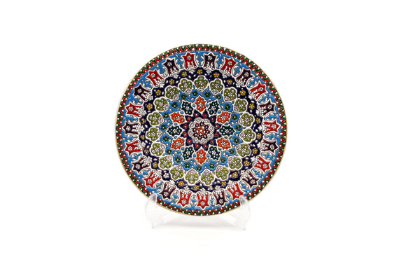 HAND PAINTED CLAY PLATE 30cm