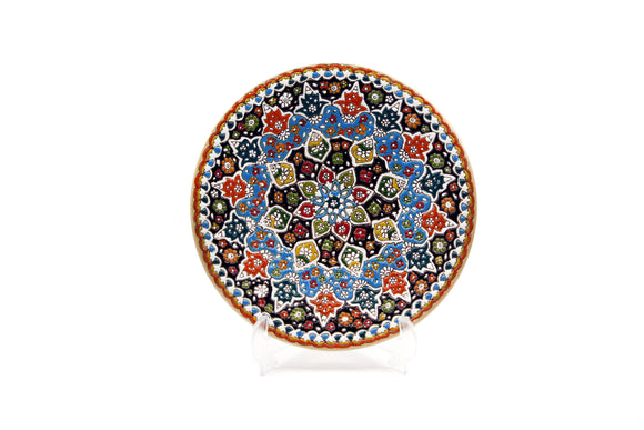 HAND PAINTED CLAY PLATE 30cm