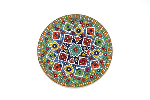 HAND PAINTED CLAY PLATE 20cm